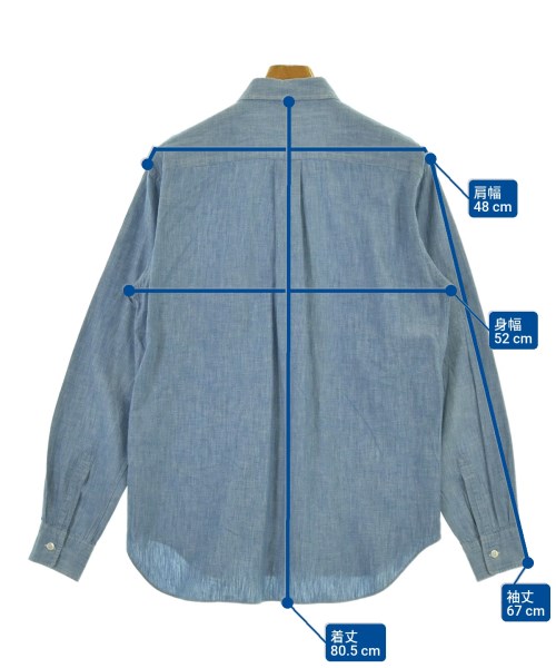 COMME des GARCONS HOMME DEUX（コムデギャルソンオムドゥ）カジュアルシャツ 青 サイズ:S メンズ/2200672997099