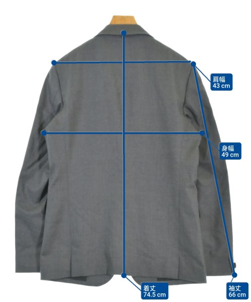 COMME des GARCONS HOMME DEUX（コムデギャルソンオムドゥ）テーラードジャケット グレー サイズ:S メンズ/2200667500136