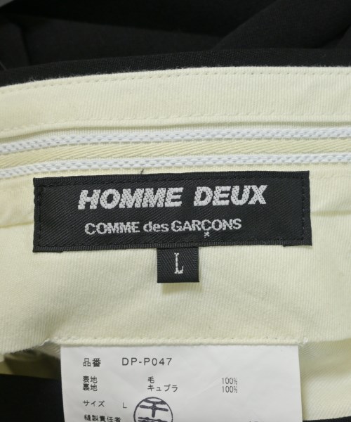 COMME des GARCONS HOMME DEUX（コムデギャルソンオムドゥ）スラックス 黒 サイズ:L メンズ/2200673914095