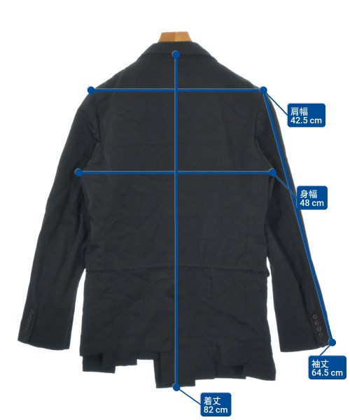 COMME des GARCONS HOMME DEUX（コムデギャルソンオムドゥ）テーラードジャケット 黒 サイズ:M メンズ/2200674586017