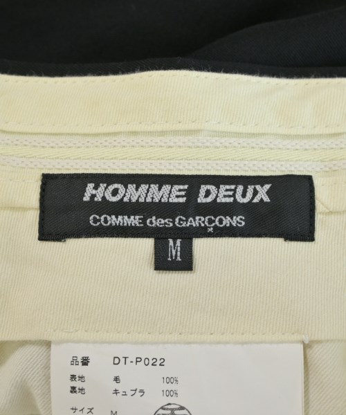 COMME des GARCONS HOMME DEUX（コムデギャルソンオムドゥ）クロップドパンツ 黒 サイズ:M メンズ/2200675930031