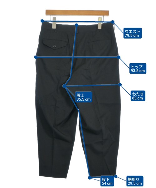 COMME des GARCONS HOMME DEUX（コムデギャルソンオムドゥ）クロップドパンツ 黒 サイズ:M メンズ/2200675930031