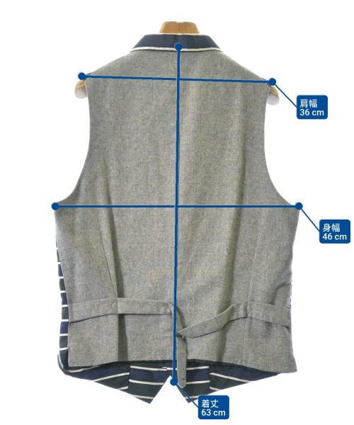 COMME des GARCONS HOMME DEUX（コムデギャルソンオムドゥ）ベスト 紺 サイズ:L メンズ/2200675703161