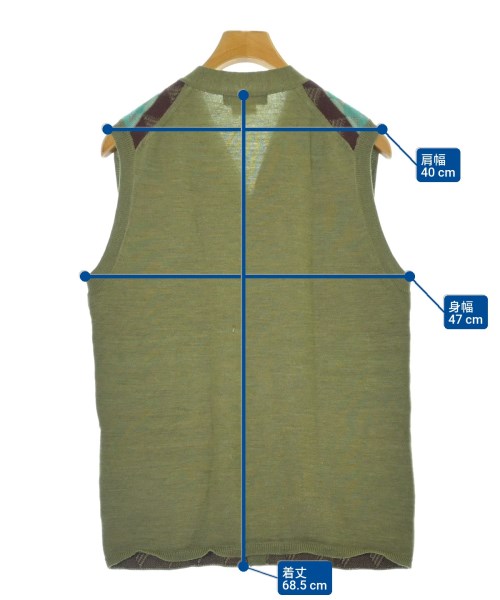 COMME des GARCONS HOMME DEUX（コムデギャルソンオムドゥ）ベスト 緑 サイズ:L メンズ/2200675703314