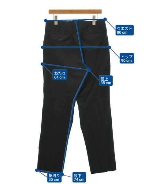 COMME des GARCONS HOMME DEUX（コムデギャルソンオムドゥ）スラックス 黒 サイズ:M メンズ/2200679387145