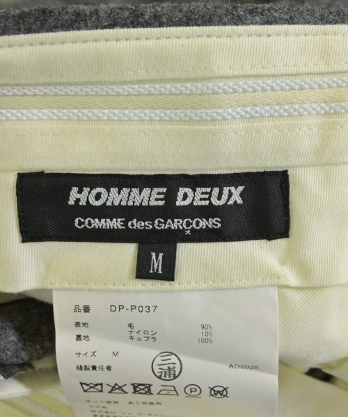 COMME des GARCONS HOMME DEUX（コムデギャルソンオムドゥ）スラックス グレー サイズ:M メンズ/2200680084200