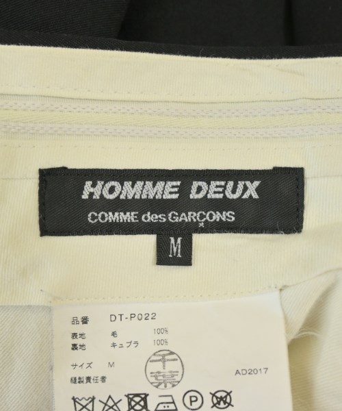 COMME des GARCONS HOMME DEUX（コムデギャルソンオムドゥ）スラックス 黒 サイズ:M メンズ/2200680084255