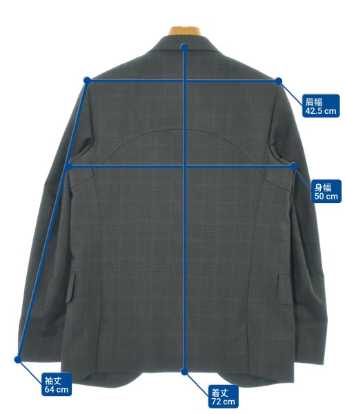 COMME des GARCONS HOMME DEUX（コムデギャルソンオムドゥ）テーラードジャケット グレー サイズ:S メンズ/2200681343023