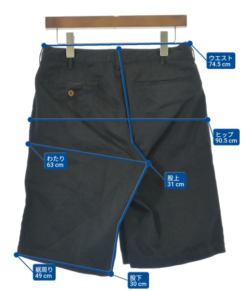 COMME des GARCONS HOMME DEUX（コムデギャルソンオムドゥ）ショートパンツ 黒 サイズ:S メンズ/2200691552040