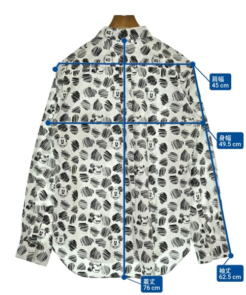 COMME des GARCONS HOMME DEUX（コムデギャルソンオムドゥ）カジュアルシャツ 白 サイズ:M メンズ/2200693125013