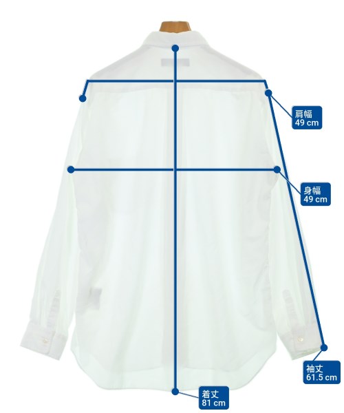 COMME des GARCONS HOMME DEUX（コムデギャルソンオムドゥ）カジュアルシャツ 白 サイズ:L メンズ/2200693611042