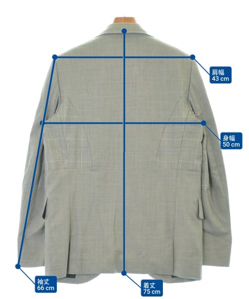 COMME des GARCONS HOMME DEUX（コムデギャルソンオムドゥ）ジャケット グレー サイズ:S メンズ/2200695179014