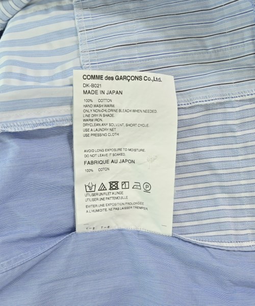 COMME des GARCONS HOMME DEUX（コムデギャルソンオムドゥ）カジュアルシャツ 青 サイズ:M メンズ/2200697390011