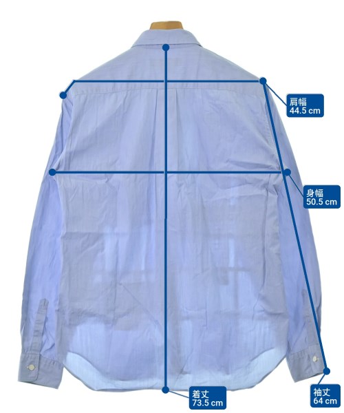 COMME des GARCONS HOMME DEUX（コムデギャルソンオムドゥ）カジュアルシャツ 青 サイズ:M メンズ/2200697390011