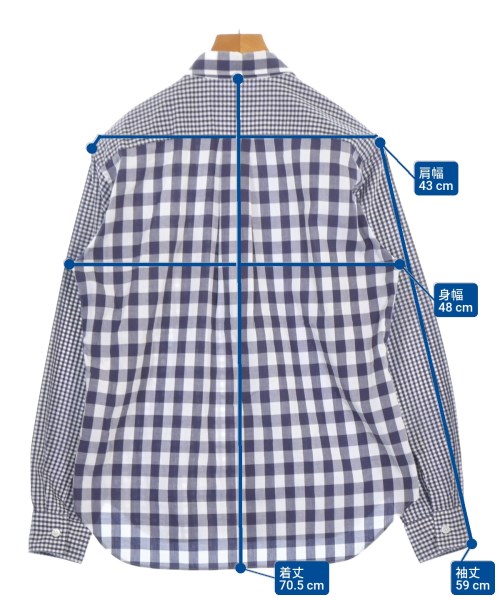 COMME des GARCONS HOMME DEUX（コムデギャルソンオムドゥ）カジュアルシャツ 紺 サイズ:XS メンズ/2200698056107