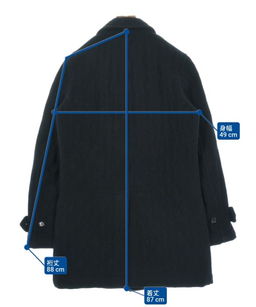 COMME des GARCONS HOMME DEUX（コムデギャルソンオムドゥ）ステンカラーコート 紺 サイズ:S メンズ/2200655963011