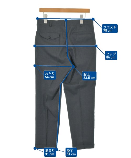 COMME des GARCONS HOMME DEUX（コムデギャルソンオムドゥ）スラックス グレー サイズ:S メンズ/2200650078024