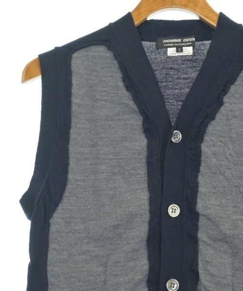 COMME des GARCONS HOMME DEUX（コムデギャルソンオムドゥ）ベスト 紺 サイズ:S メンズ/2200657744069