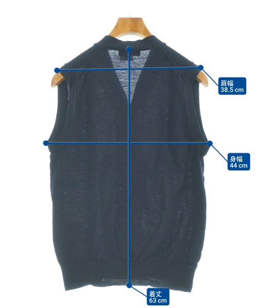 COMME des GARCONS HOMME DEUX（コムデギャルソンオムドゥ）ベスト 紺 サイズ:S メンズ/2200657744069