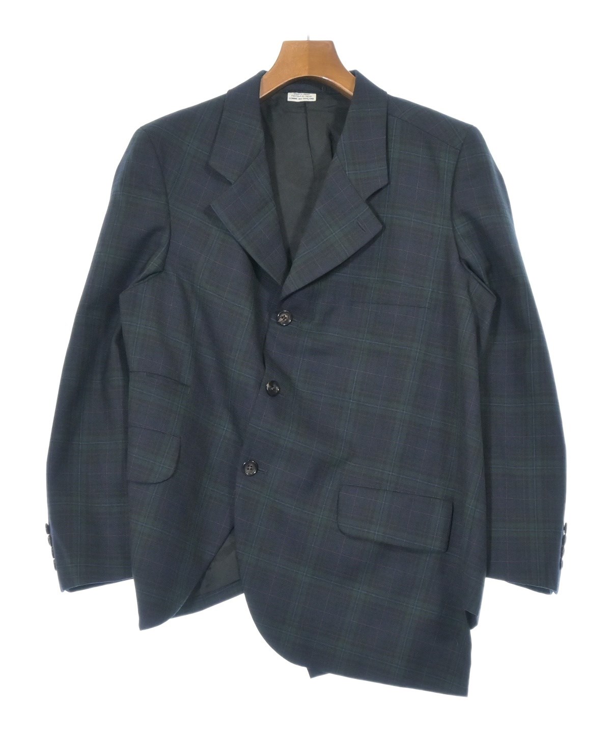 comme des garcons homme deux テーラードジャケット Comme des Garçons Homme Deuxのブラック Dobby ストライプ テーラード