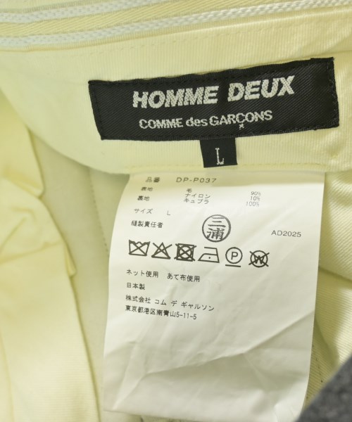 COMME des GARCONS HOMME DEUX（コムデギャルソンオムドゥ）スラックス グレー サイズ:L メンズ/2200659289025