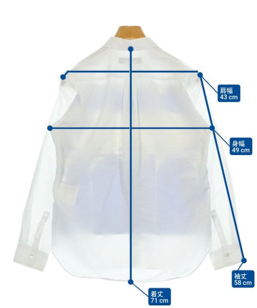 COMME des GARCONS HOMME DEUX（コムデギャルソンオムドゥ）カジュアルシャツ 白 サイズ:S メンズ/2200659509017