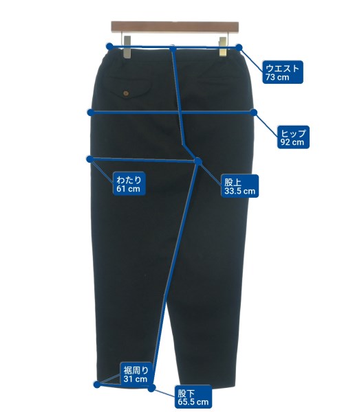 COMME des GARCONS HOMME DEUX（コムデギャルソンオムドゥ）スラックス 黒 サイズ:S メンズ/2200659578044