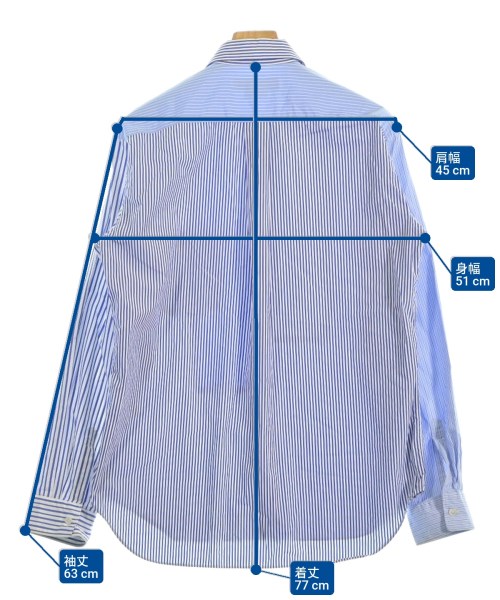 COMME des GARCONS HOMME DEUX（コムデギャルソンオムドゥ）カジュアルシャツ 青 サイズ:M メンズ/2200652643145