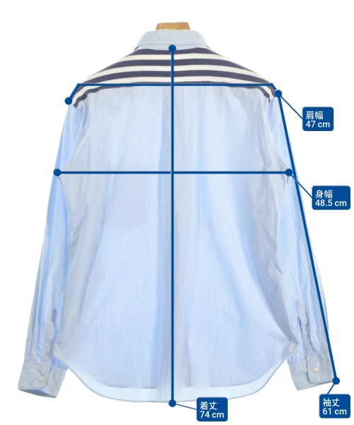COMME des GARCONS HOMME DEUX（コムデギャルソンオムドゥ）カジュアルシャツ 青 サイズ:S メンズ/2200652643169