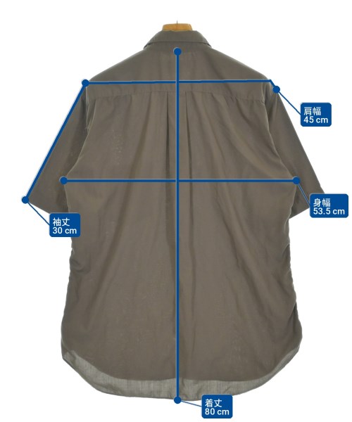 COMME des GARCONS HOMME DEUX（コムデギャルソンオムドゥ）カジュアルシャツ 茶 サイズ:L メンズ/2200714152110