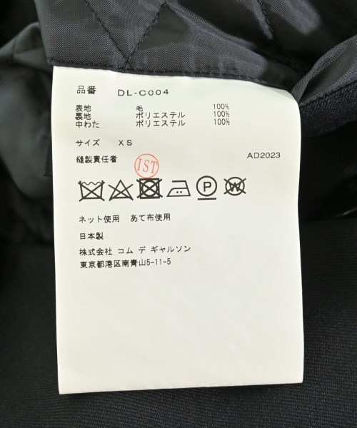 COMME des GARCONS HOMME DEUX（コムデギャルソンオムドゥ）チェスターコート 黒 サイズ:XS メンズ/2200714323015