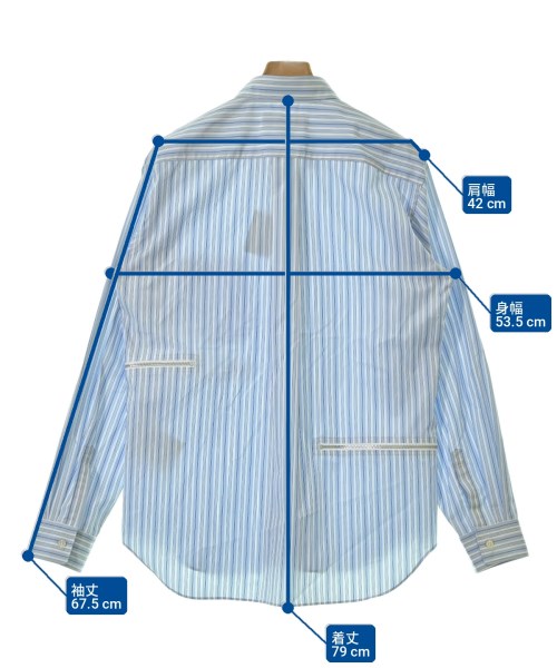 COMME des GARCONS HOMME DEUX（コムデギャルソンオムドゥ）カジュアルシャツ 青 サイズ:M メンズ/2200715274026
