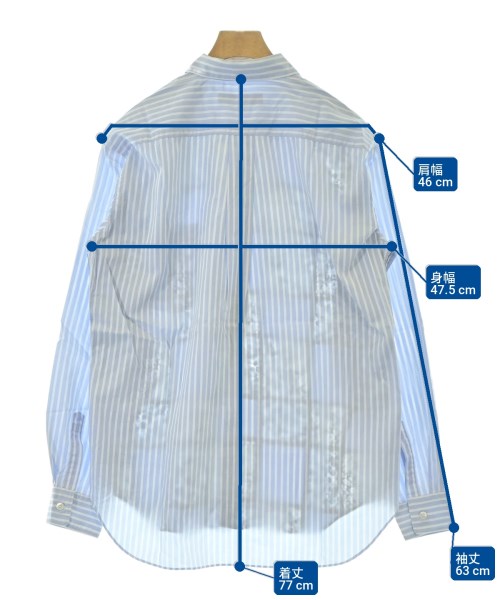 COMME des GARCONS HOMME DEUX（コムデギャルソンオムドゥ）カジュアルシャツ 青 サイズ:M メンズ/2200715251058