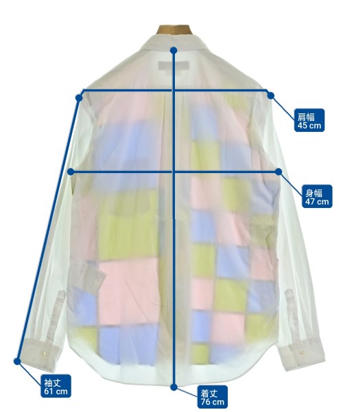 COMME des GARCONS HOMME DEUX（コムデギャルソンオムドゥ）カジュアルシャツ 白 サイズ:M メンズ/2200717026043