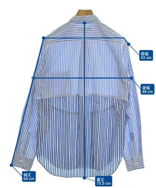 COMME des GARCONS HOMME DEUX（コムデギャルソンオムドゥ）カジュアルシャツ 青 サイズ:M メンズ/2200717128013