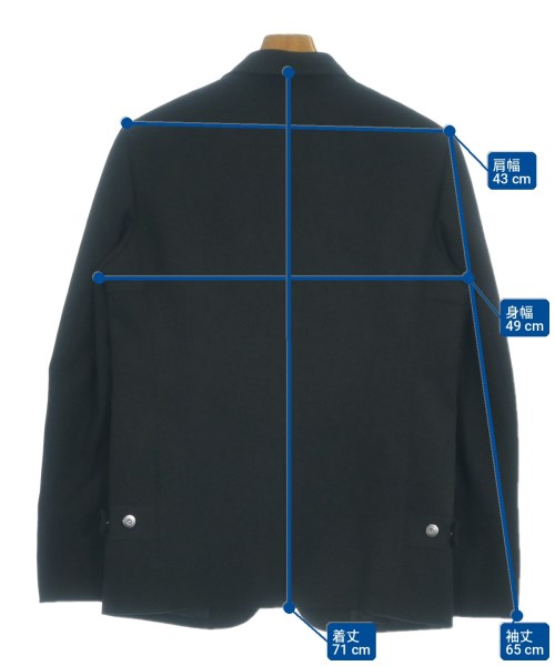 COMME des GARCONS HOMME DEUX（コムデギャルソンオムドゥ）カジュアルジャケット 黒 サイズ:S メンズ/2200719277016