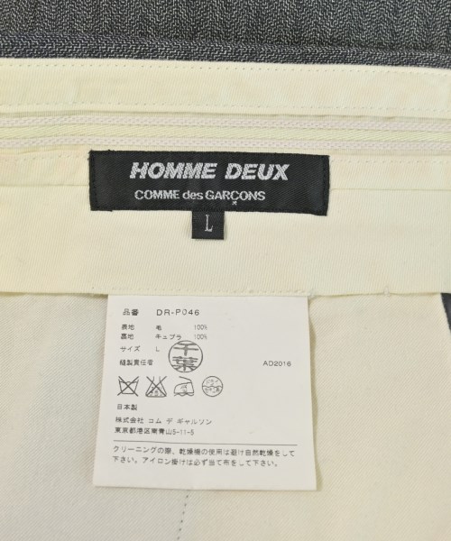 COMME des GARCONS HOMME DEUX（コムデギャルソンオムドゥ）スラックス グレー サイズ:L メンズ/2200715831243
