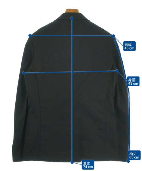 COMME des GARCONS HOMME DEUX（コムデギャルソンオムドゥ）テーラードジャケット 黒 サイズ:S メンズ/2200645524062