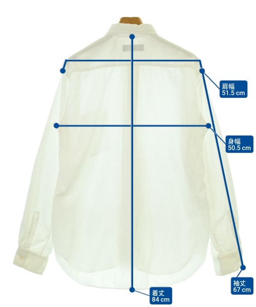 COMME des GARCONS HOMME DEUX（コムデギャルソンオムドゥ）カジュアルシャツ 白 サイズ:M メンズ/2200650646049