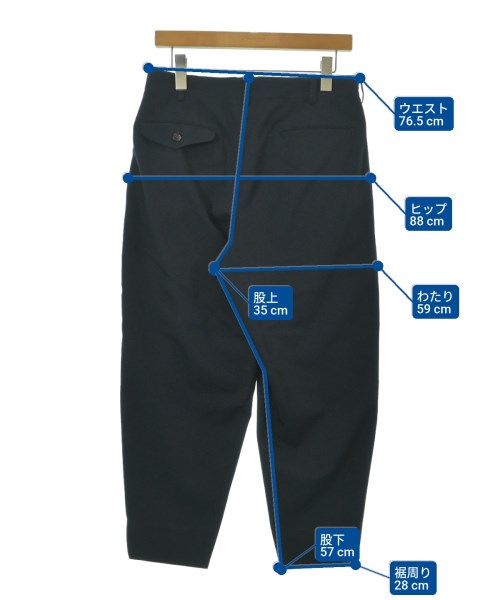 COMME des GARCONS HOMME DEUX（コムデギャルソンオムドゥ）スラックス 黒 サイズ:XS メンズ/2200651087049