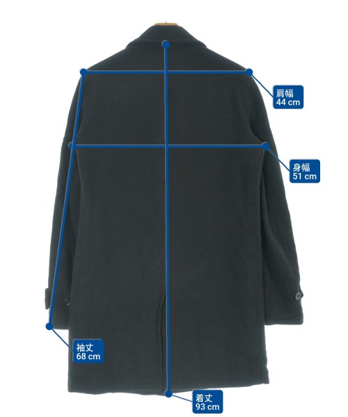 COMME des GARCONS HOMME DEUX（コムデギャルソンオムドゥ）ステンカラーコート 黒 サイズ:M メンズ/2200651489010