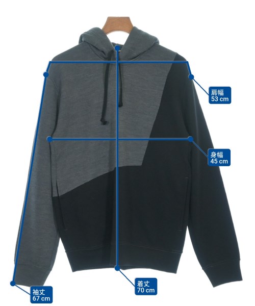 COMME des GARCONS HOMME DEUX（コムデギャルソンオムドゥ）パーカー グレー サイズ:M メンズ/2200651489058