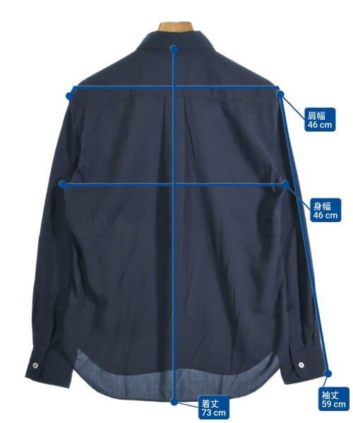 COMME des GARCONS HOMME DEUX（コムデギャルソンオムドゥ）カジュアルシャツ 紺 サイズ:XS メンズ/2200652546026