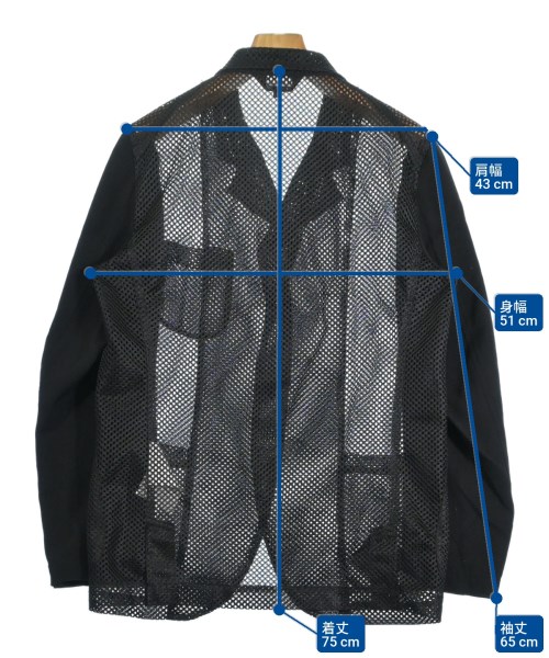 COMME des GARCONS HOMME DEUX（コムデギャルソンオムドゥ）カジュアルジャケット 黒 サイズ:M メンズ/2200653590028