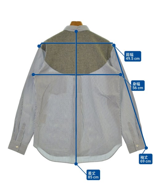 COMME des GARCONS HOMME DEUX（コムデギャルソンオムドゥ）カジュアルシャツ 紺 サイズ:L メンズ/2200653758206