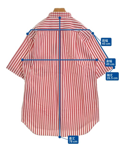COMME des GARCONS HOMME DEUX（コムデギャルソンオムドゥ）カジュアルシャツ 赤 サイズ:M メンズ/2200654242162