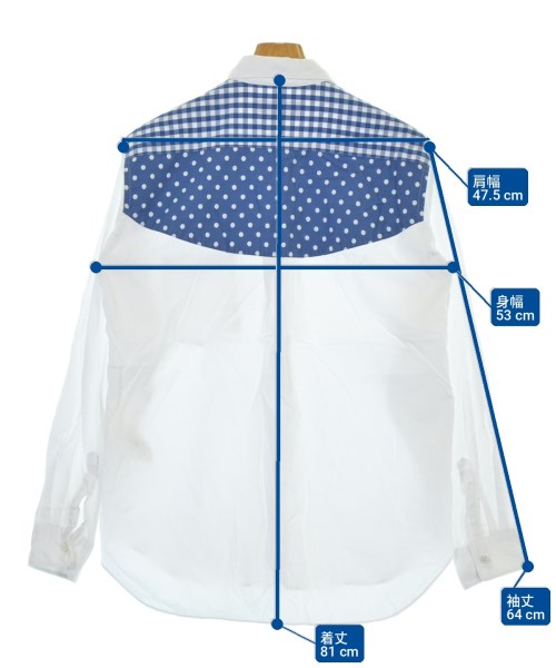 COMME des GARCONS HOMME DEUX（コムデギャルソンオムドゥ）カジュアルシャツ 白 サイズ:M メンズ/2200698718111