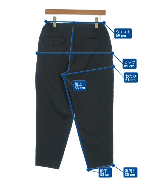 COMME des GARCONS HOMME DEUX（コムデギャルソンオムドゥ）スラックス 黒 サイズ:XS メンズ/2200702637117