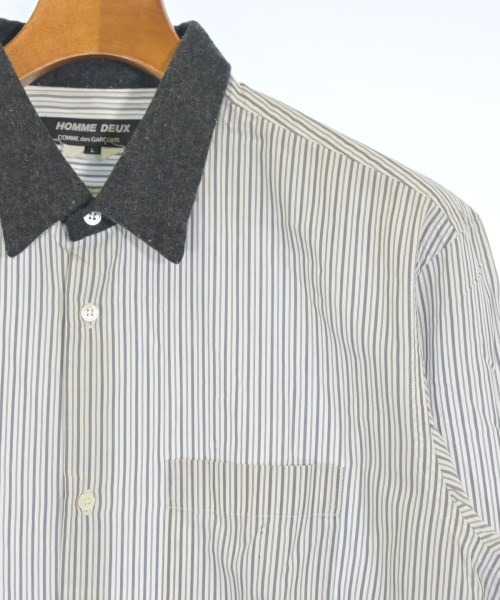 COMME des GARCONS HOMME DEUX（コムデギャルソンオムドゥ）カジュアルシャツ 白 サイズ:L メンズ/2200703152091