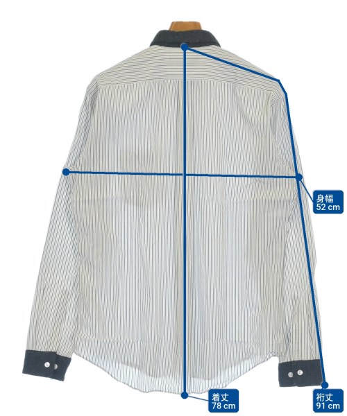 COMME des GARCONS HOMME DEUX（コムデギャルソンオムドゥ）カジュアルシャツ 白 サイズ:L メンズ/2200703152091
